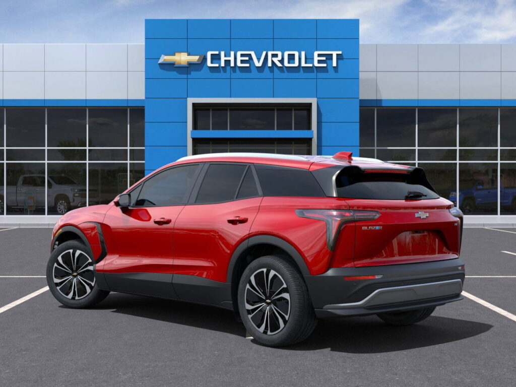 Blazer EV LT AWD 2025 — vue extérieure Rouge Éclatant