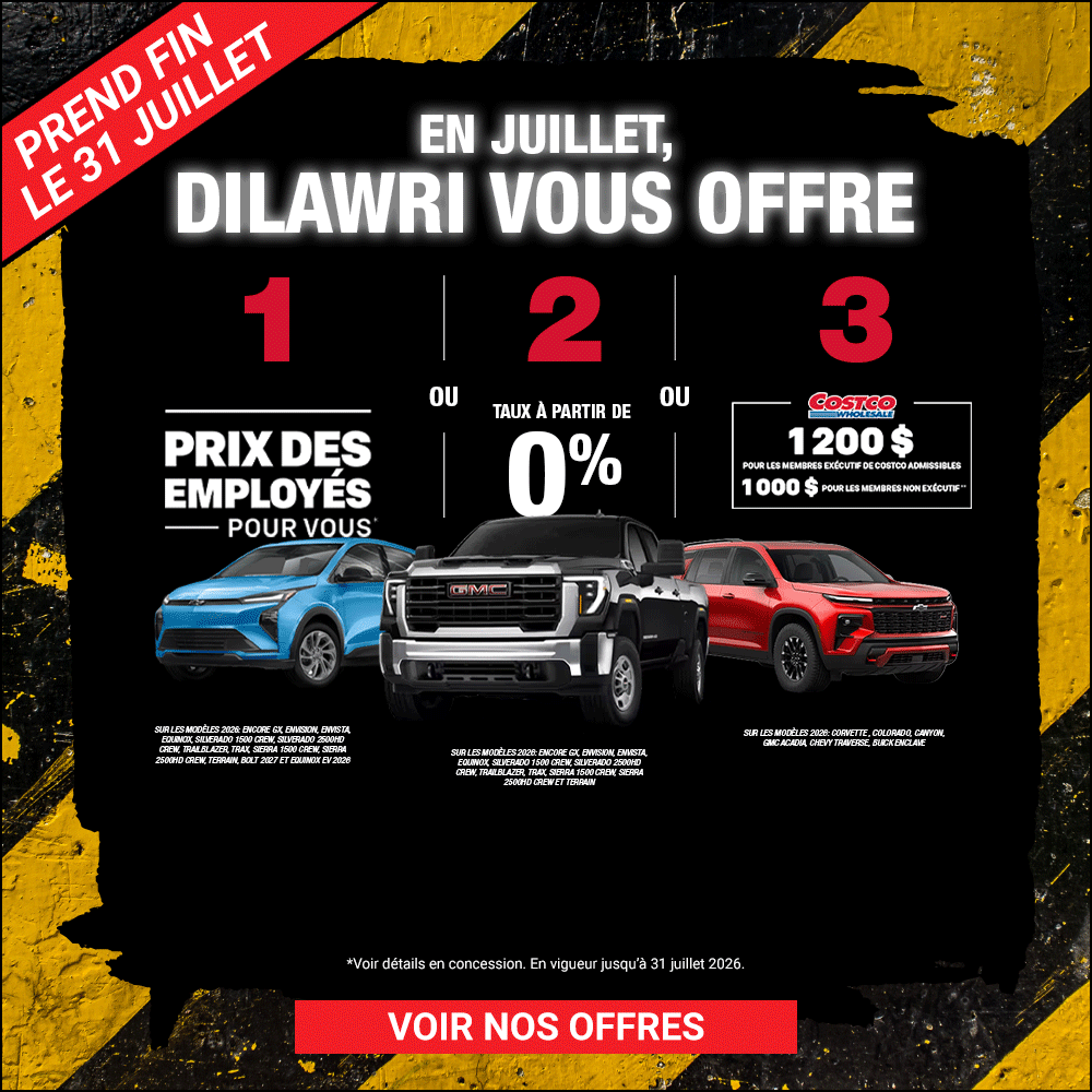 DILAWRI GM pop up vente construction 2026 FR
